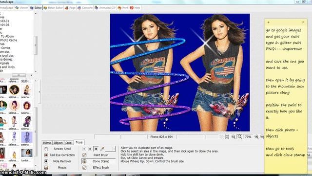 How to make a swirl edit on Photoscape