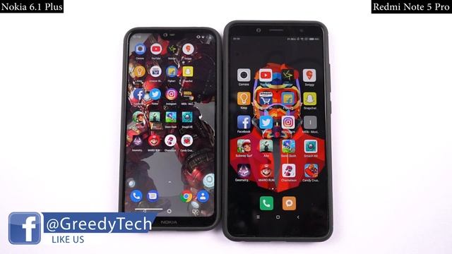 Nokia 6.1 Plus vs Redmi Note 5 Pro Speed Test, Memory Management test and Benchmark Scores