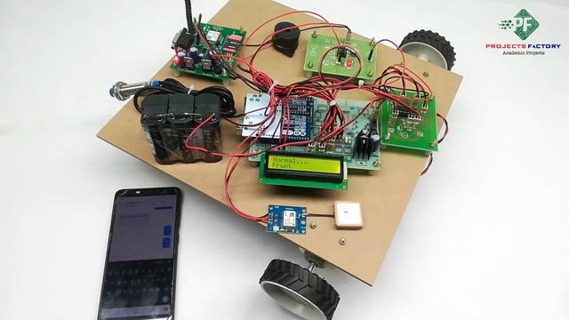 Land mine Detection Robot With GSM GPS
