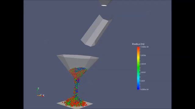 Discharge from hopper with XDEM