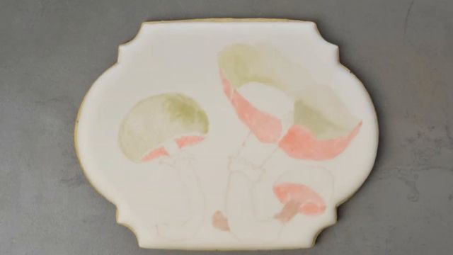 Hand Painted Botanical Mushroom Cookies