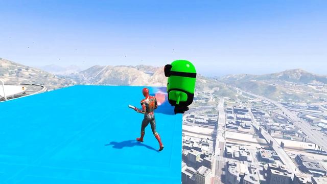 GTA 5 Epic Ragdolls | Spider-Man Jumps/Fails ep.2