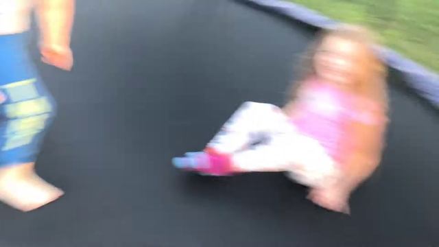 Jumping on the trampoline!!