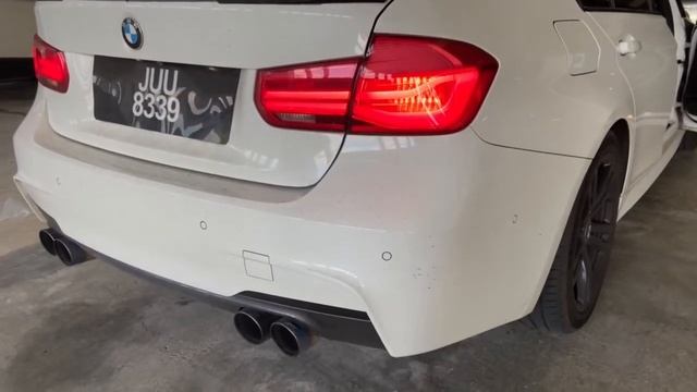 bmw f30 330e cold start （muffler delete）