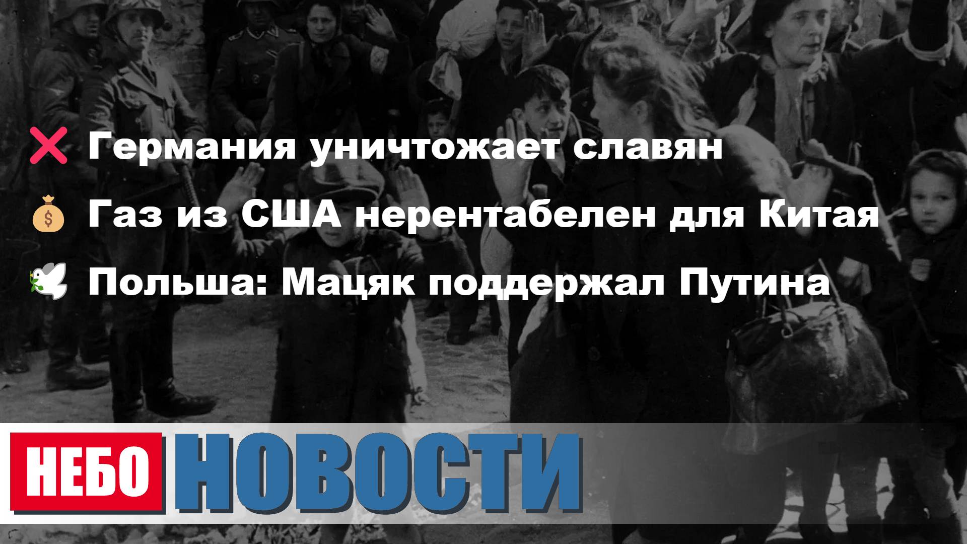 Германия уничтожает славян | США газ нерентабелен | Польша Мацяк Путина поддержал | Китай нанороботы