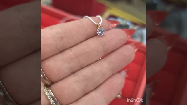 Кулон с фианитом. Золото 585. 1200