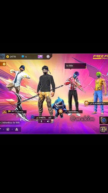 4vs 🌍#foryou #foryoubage #freefire #freefirehighliths