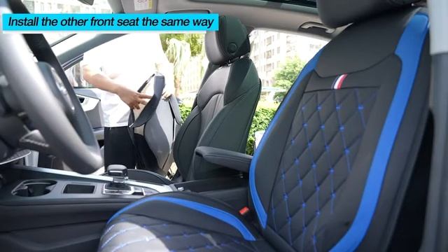 Nilight 5 Car Seat Covers Waterproof Faux Leather Cushions Anti-Slip Universal for 5 Passenger Cars