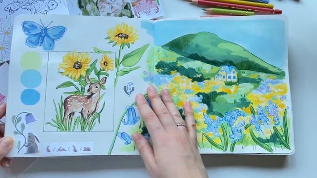 🌸🐸 Sketchbook Tour 2 🐸🌸