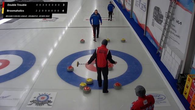 20221120 - Belgian Curling League - Doubles - Broomaholics vs Double Trouble