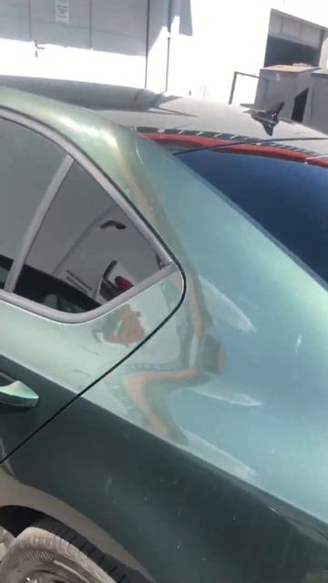 Тонировка от 5% до 70%. SKODA OCTAVIA зеленая