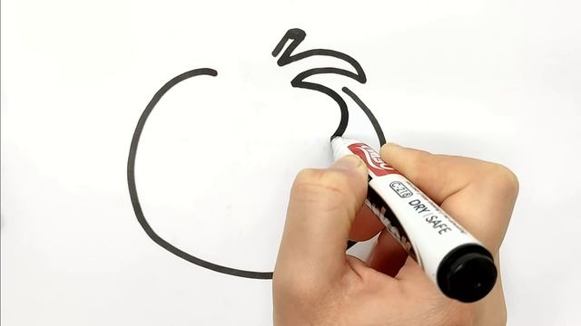 Pomidorni qanday chizish mumkin | Как нарисовать помидор | How to Draw a Tomato