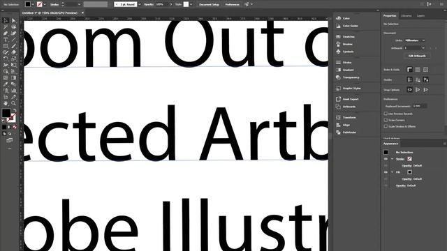Zoom Out Of An Artboard In Adobe Illustrator