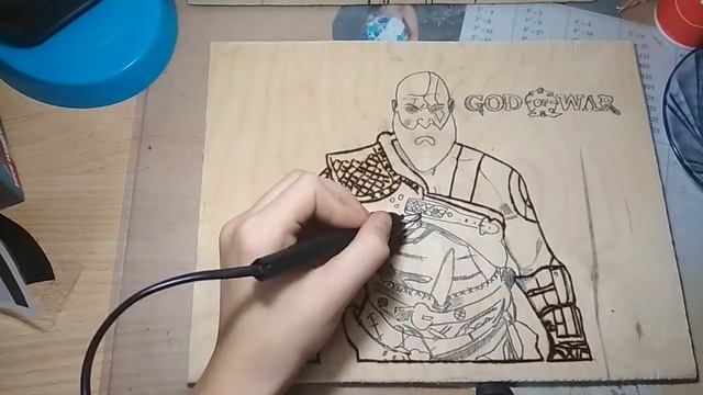 ВЫЖИГАЕМ ДОСКОНАЛЬНО КРАТОСА ИЗ ИГРЫ: GOD OF WAR 4 !!! ВЫЖИГАЕМ КОНТУРЫ.#1.