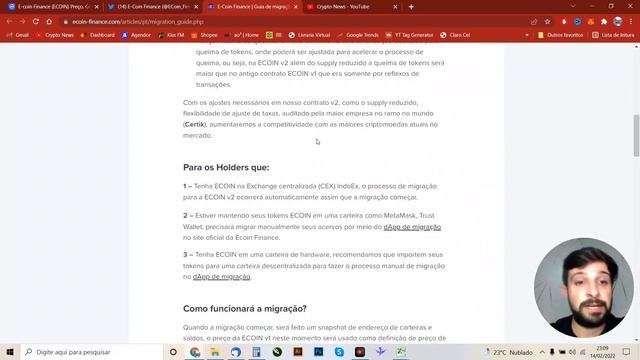 Atualização Importante no Projeto E-coin Finance! Migração V2, Rumo a $1,00!