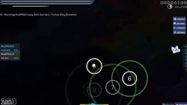 osu! | FC 96.56% Techno Kitty by S3RL feat. Sora [Extreme] | 4.16*