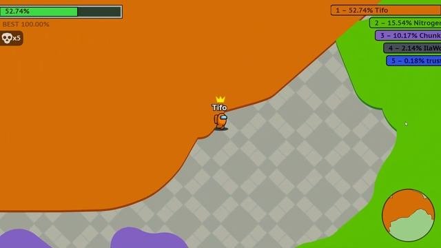 Paper.io 2 Amogus.io Map Control: 100.00 Among Us