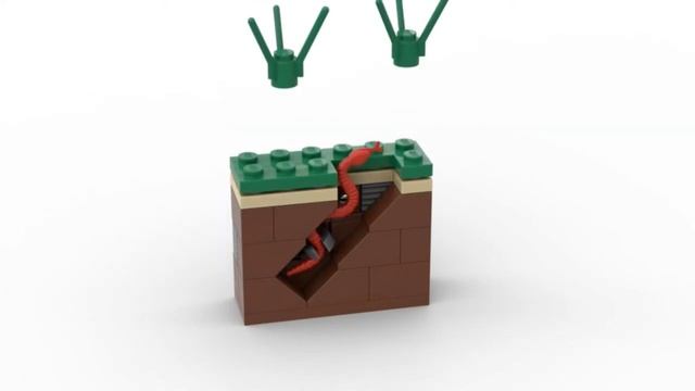 LEGO. Как построить Червя и Землю из лего. Полибег 40038 #lego #tutorial #bricklady
