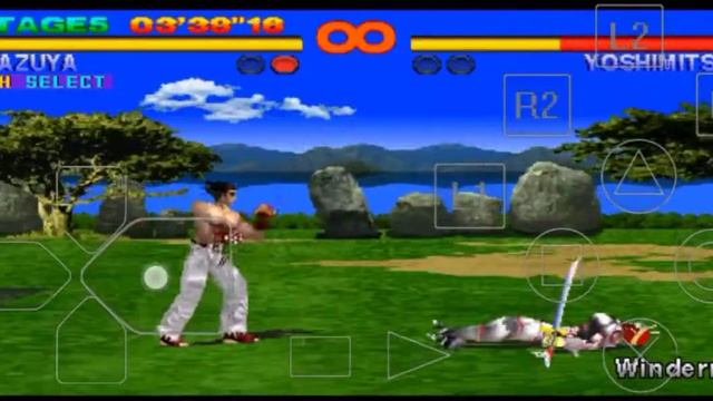 Tekken 1 Kazuya Walkthrough (EPSXE gameplay)
