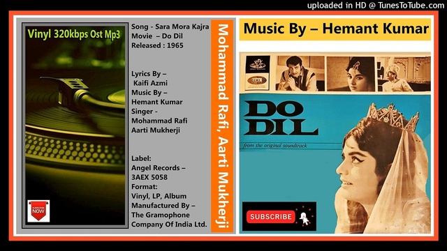 Mohammed Rafi , Aarti Mukherji, Sara Mora Kajra - Hemant Kumar – Do Dil 1965 - Vinyl 320kbps