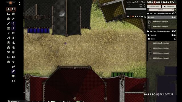 Foundry VTT Battlemap Design: Elvish Village Street