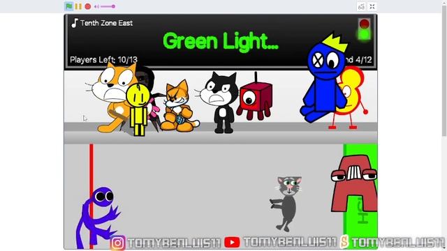 AY in Red Ligth Green Ligth 17 players (version 1) on scratch