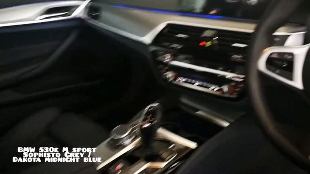 BMW 530e M Sport Sophisto Grey / Dakota Midnight Blue