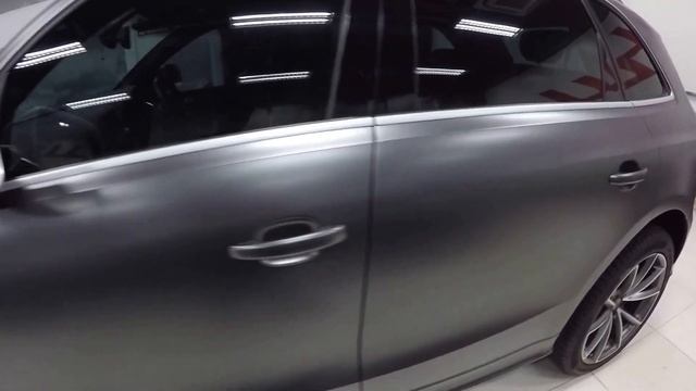 Audi SQ5 wrapped in satin grey by Wrap Workz Hong Kong (GoPro HD)