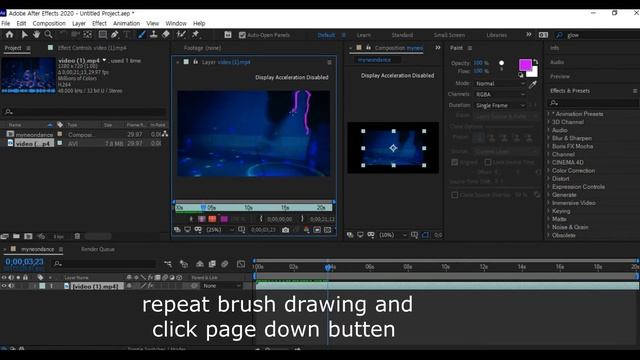 how to video edit neon drawing dance video effect by using after effects  videoediting online class