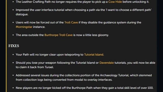 Solak Grim Pages! Patch Week! Improvements & Fixes! - August 9, 2021 - RuneScape 3