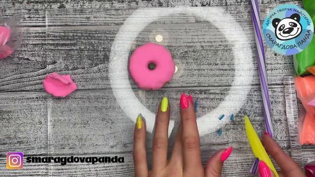 Ліпимо пончик із повітряного пластуліну 🍩