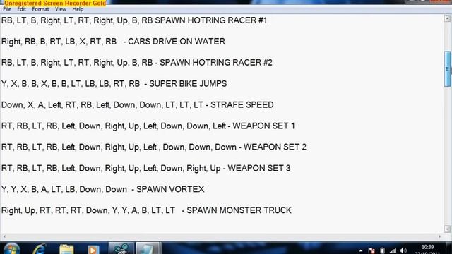 GTA San Andreas cheats for xbox 360