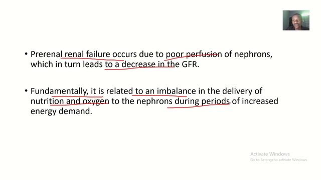 Causes of Pre renal diseases / Reduced renal perfusion