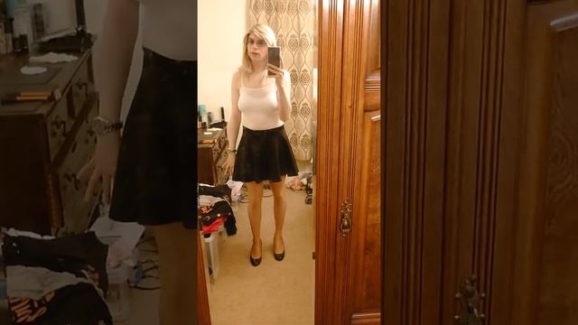 Wolford Neon 40 & Black Flared Skirt Office Style | Alex Faxton