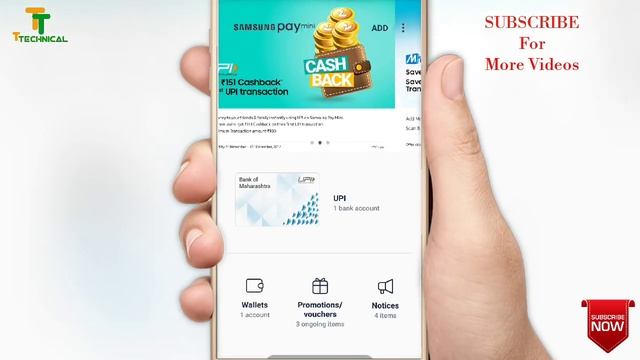 Samsung pay UPI offer get Rs.151 cashback on First Rs. 100 UPI transaction by T Technical