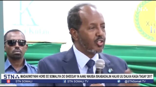 MD HASAN SHEIKH MAXAMUUD :: QABYADII AAN UGU TAGAY DALKA HOOS AYEY USII DHACDAY