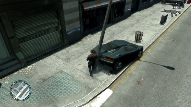 Street light pole inside car GTA 4 epic flaws