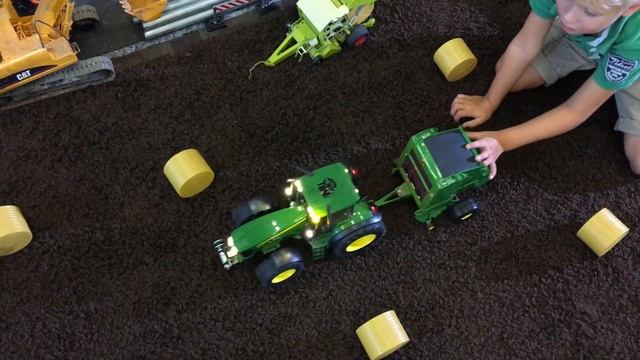 BRUDER Toys JOHN DEERE for Children FARM 🚜 TRACTORS working!
