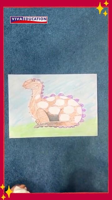Fun and Easy Dinosaur for Kids - Tissue Paper Pasting #shorts #diy #craft #5minutecrafts #art