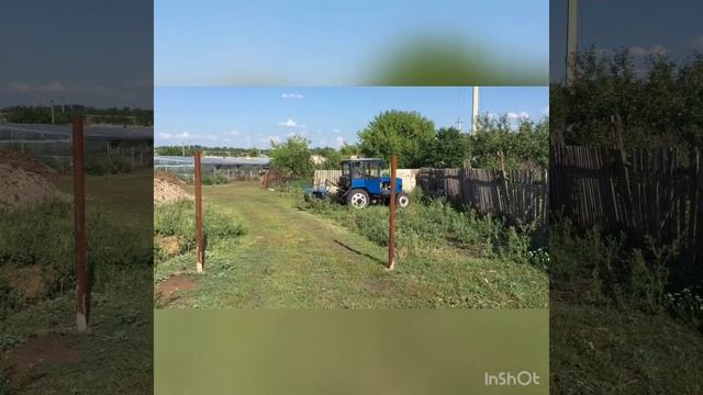 Пашем на самодельном тракторе.Часть2