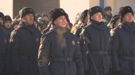 Академияның 1-курс курсанты Әліби Рустамұлы Президент алдында сөз сөйлед