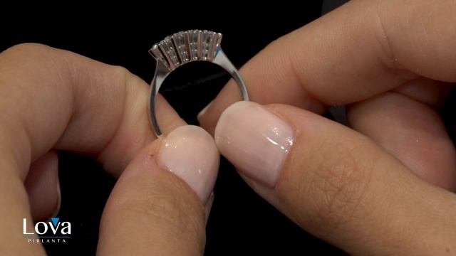 Lova Pırlanta - 0,20 Karat Pırlanta Beştaş Yüzük - 1070084
