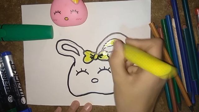 How to draw a rabbit easily .Как легко нарисовать заяц .Bolalar uchun quyoncha chizish