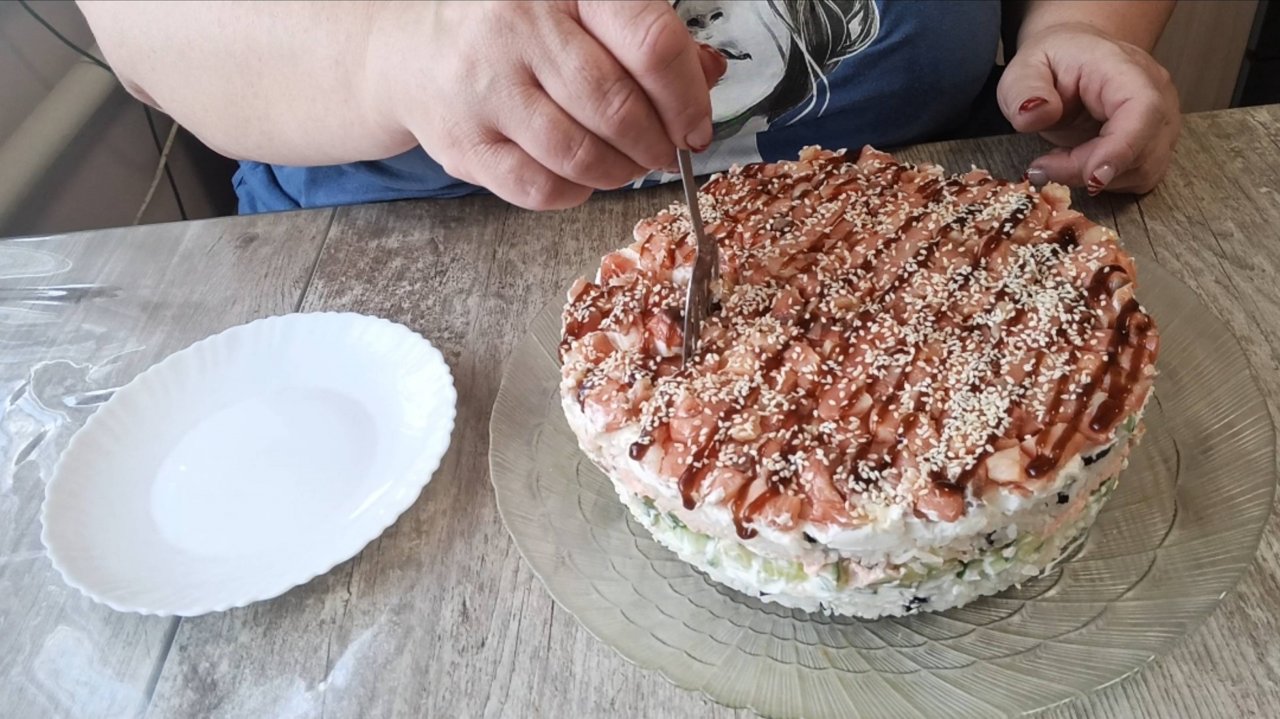 ЗАКУСОЧНЫЙ СУШИ ТОРТ. НА ПРАЗДНИЧНЫЙ СТОЛ. Для любителей суши 😋