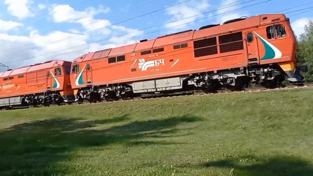 Тепловозы ТЭП70БС-081+ТЭП70БС-080 близ о.п Токари