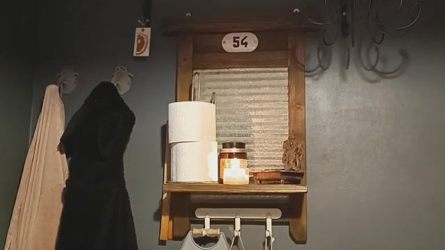 Сделала полку в ванную из старой советской стиральной доски