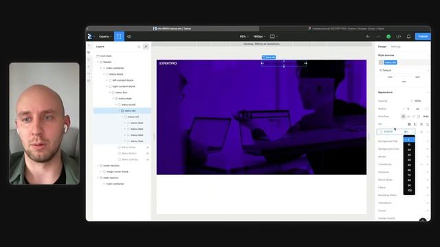 Адаптивная верстка страницы с нуля по бизнес-макету Figma в Taptop.
