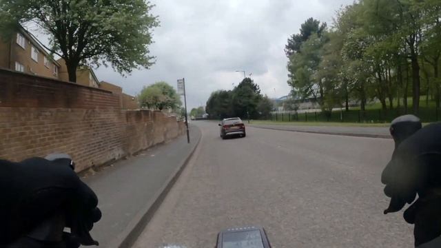 Car vs bike downhill