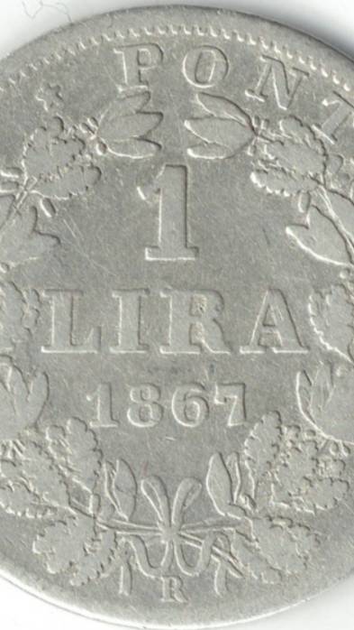 1 лира Папская область 1867