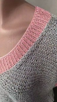 летний пуловер из хлопка и шёлка #модныйцвет #вязанаямода #стиль #knitting #fashion